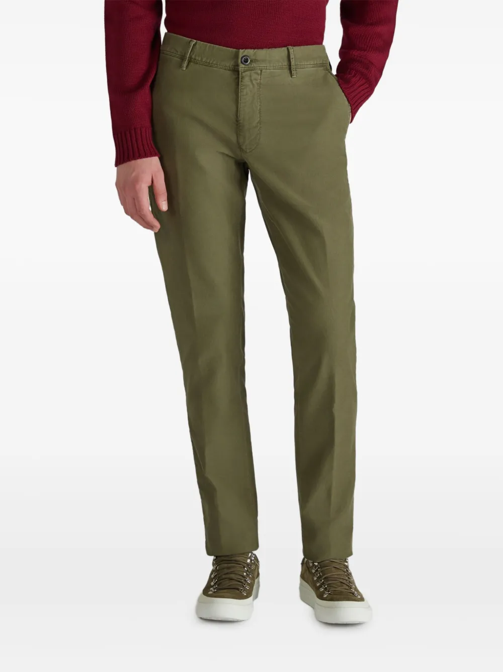 Incotex Tricochino regular broek Groen