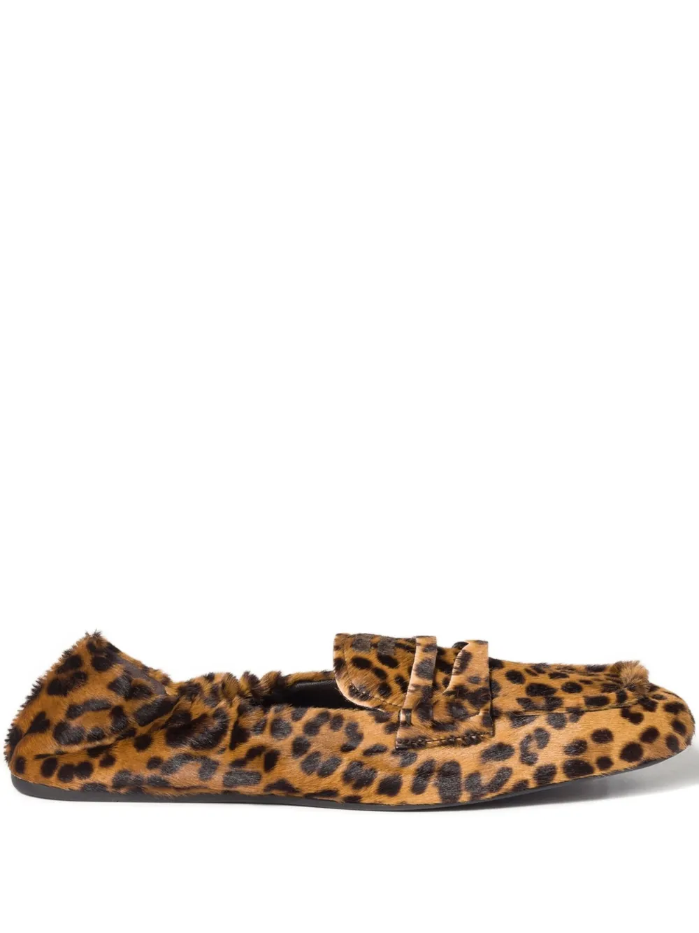 Miu Miu Mocassini penny in pelle - Marrone