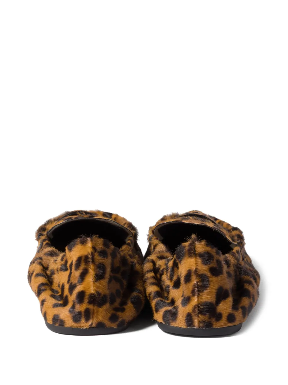 Miu Miu Penny-strap Leather Loafers In Animal Print