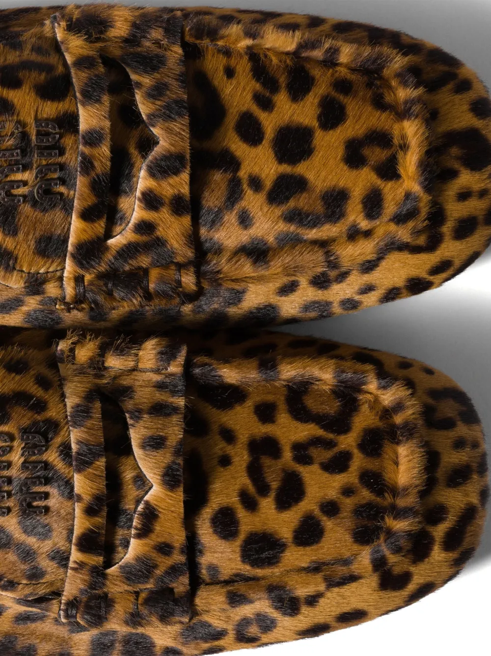 Miu Miu Penny-strap Leather Loafers In Animal Print