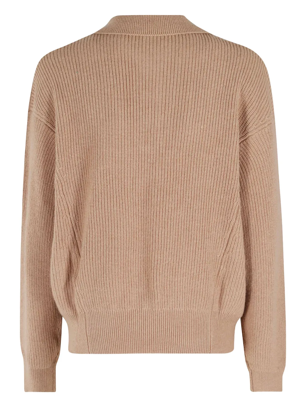 Essentiel Antwerp Button-fastening Collared Polo Sweater In Brown