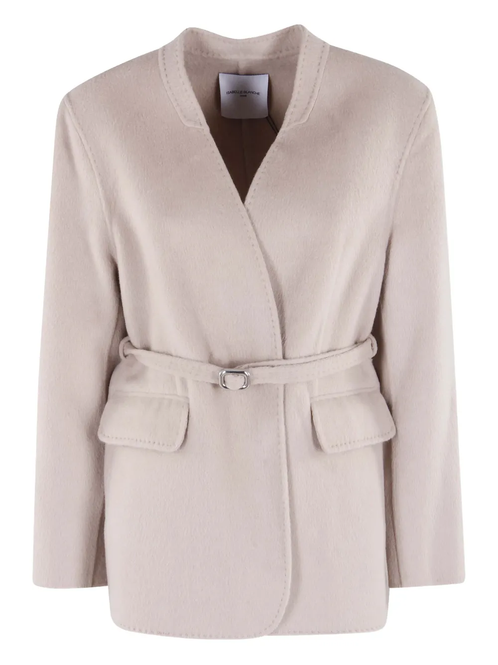 Isabelle Blanche belted collarless jacket | neutro | Image 1