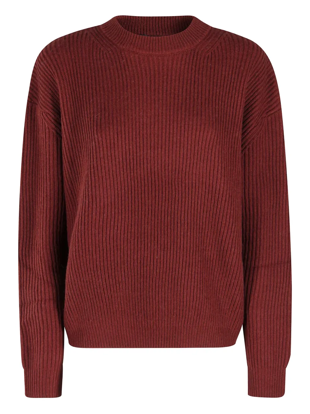 Isabelle Blanche leather-patch ribbed sweater | Red | Image 1