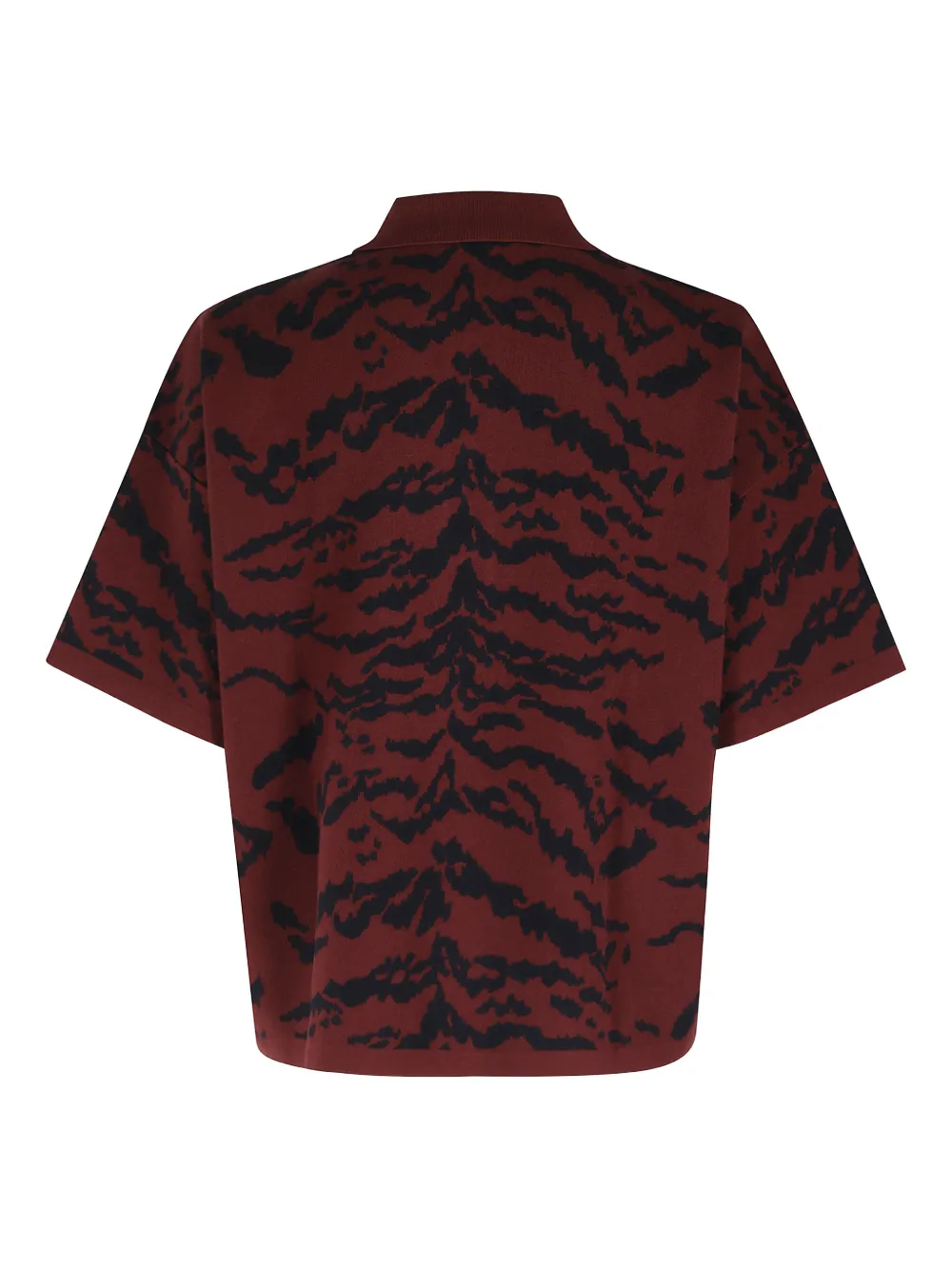 Essentiel Antwerp zebra print pocket polo top - Rood