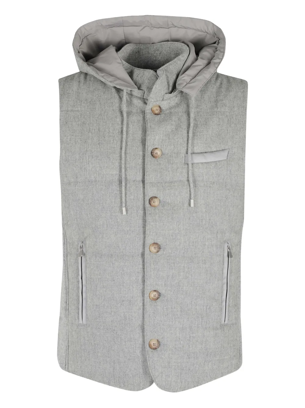 Gran Sasso chaleco con bolsillo con ribete | gris | Image 1