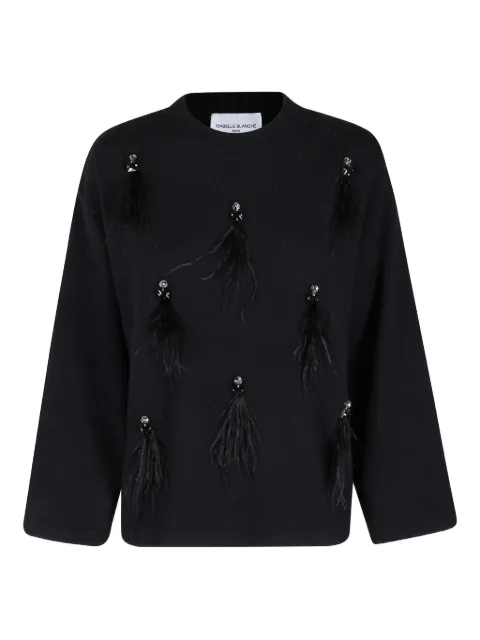 Isabelle Blanche feather-embellished sweater