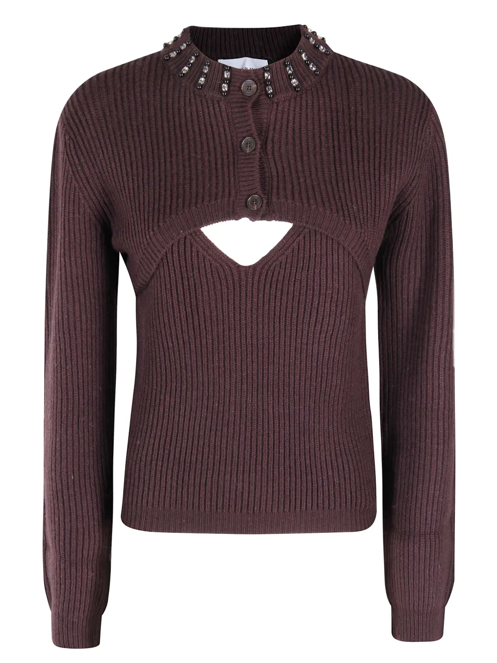 Isabelle Blanche cut-out embellished sweater | Brown | Image 1