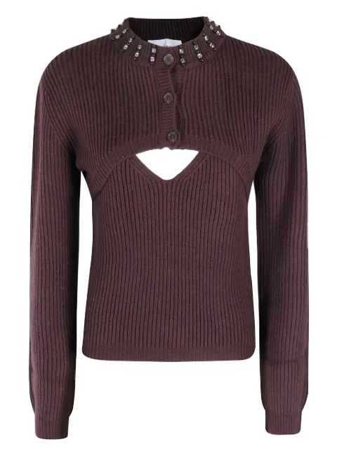 Isabelle Blanche cut-out embellished sweater