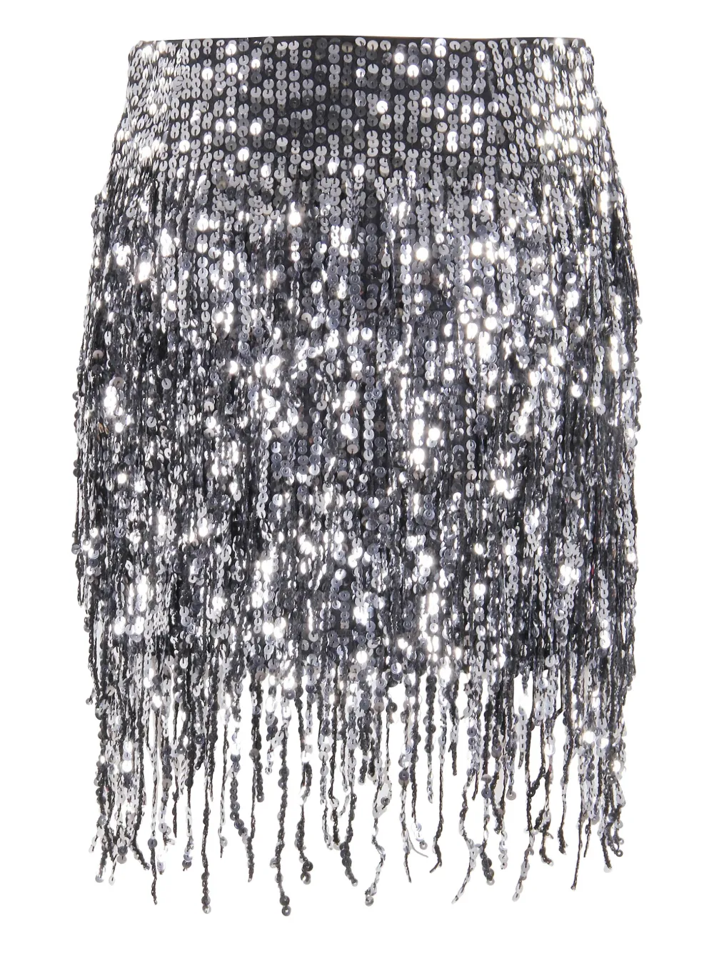 Isabelle Blanche fringed sequinned mini skirt | Silver | Image 1