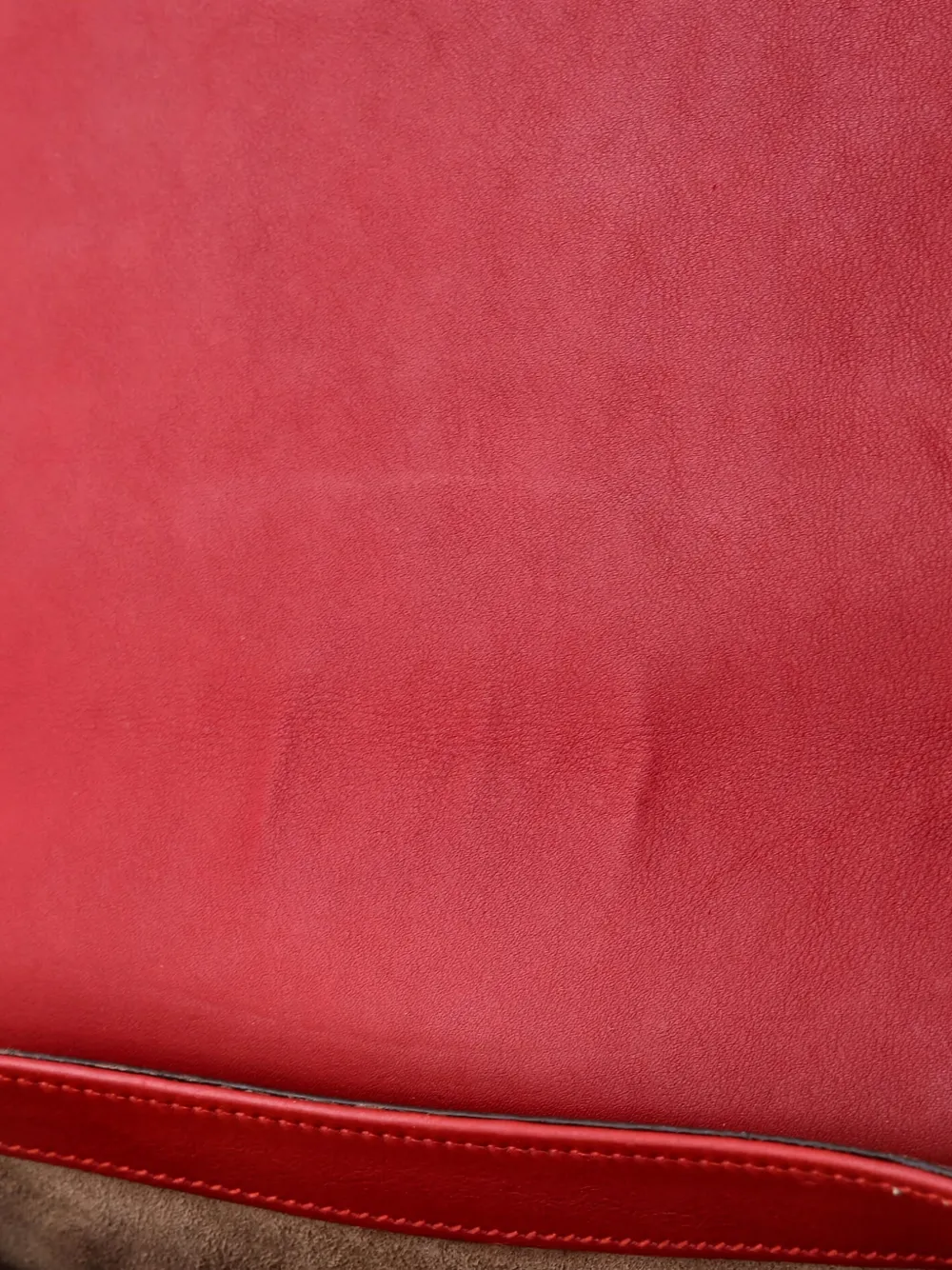 Pre-owned Gucci Padlock Saddle Shoulder Bag Gg Coated Canvas And Leather Medium Crossbody Bag In Red