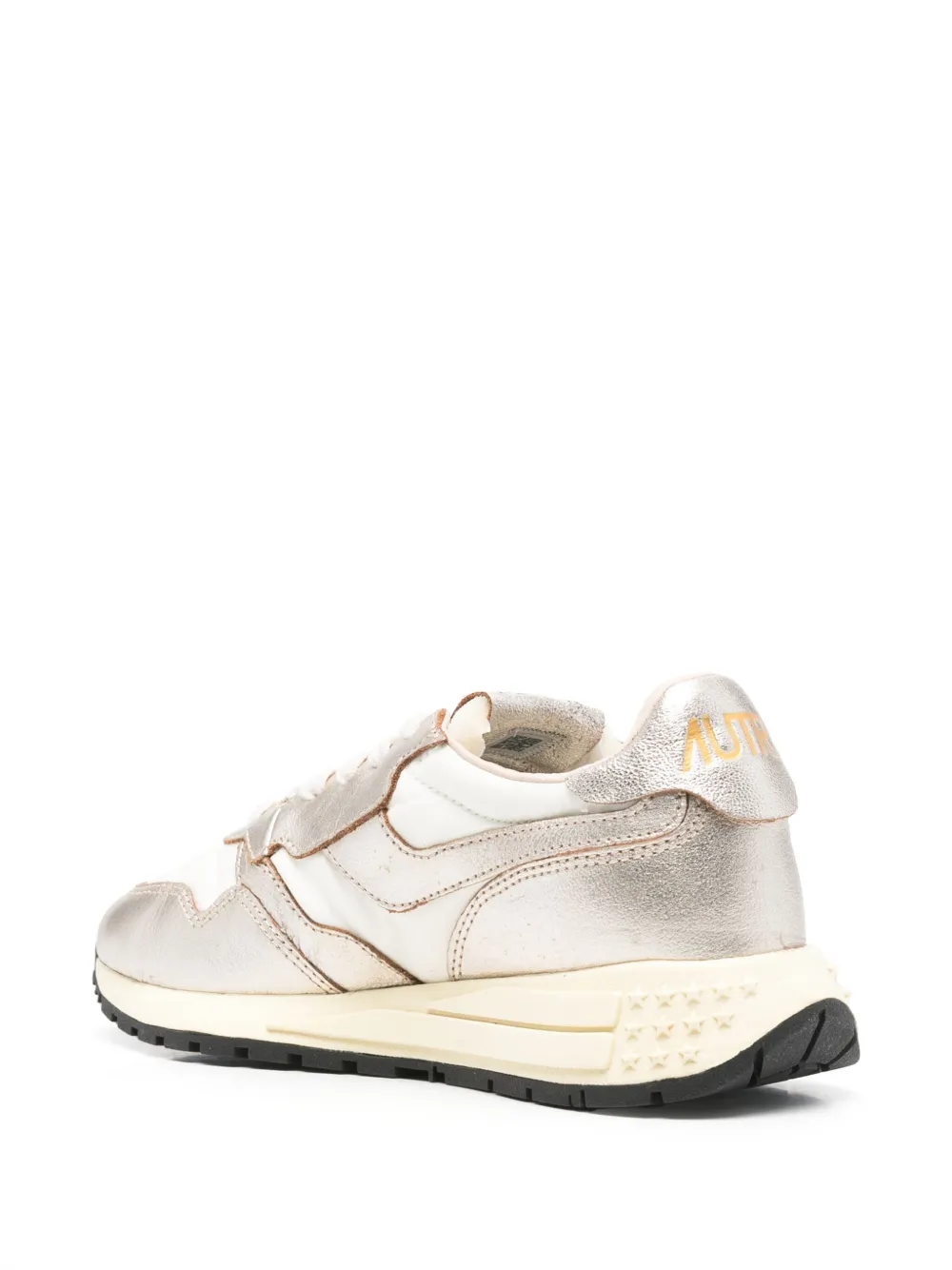 Autry Low Leather Sneakers In Gold