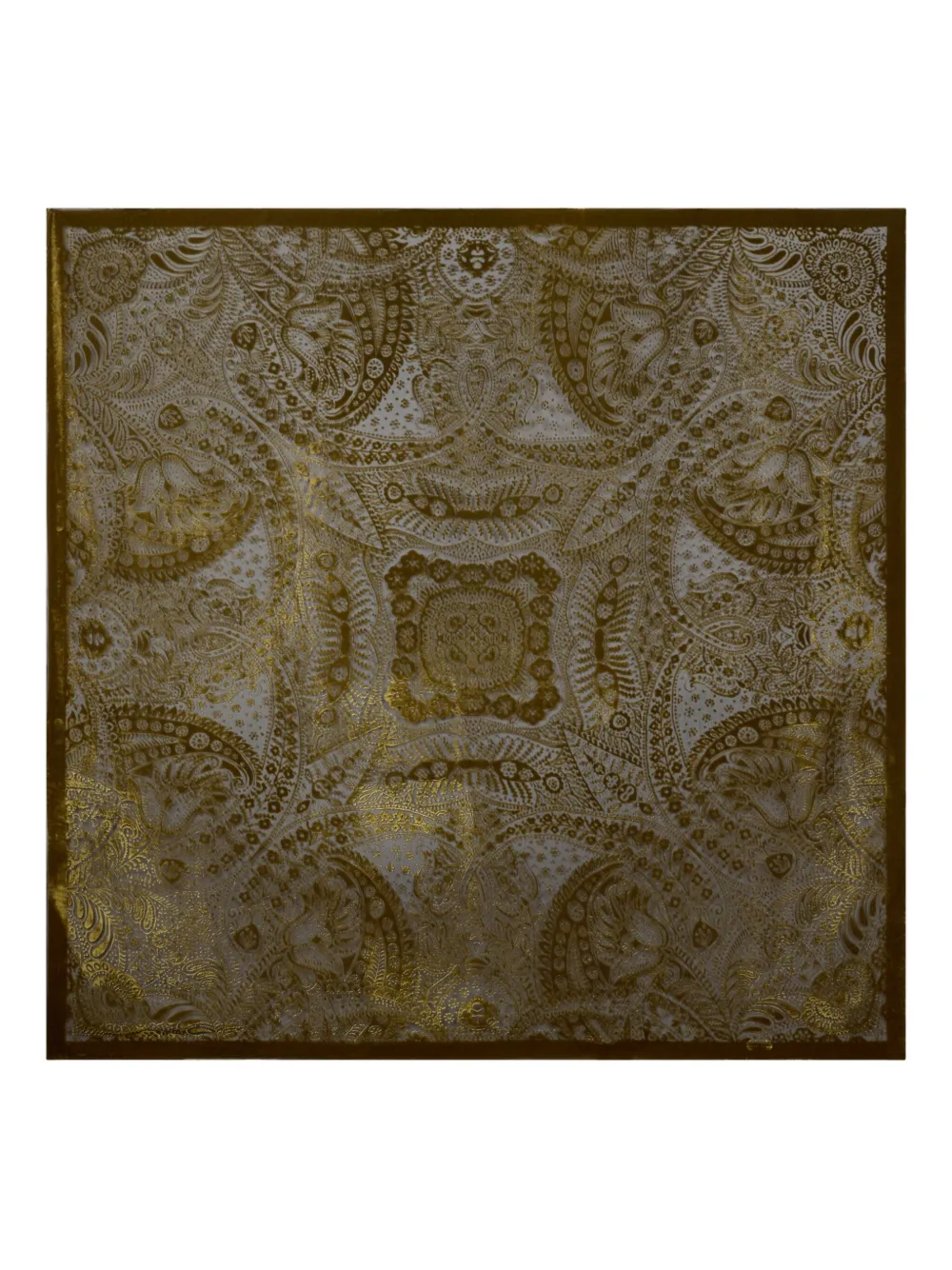 Etro Velvet-effect Paisley Shawl In Green