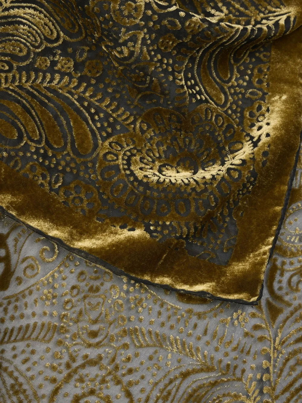 ETRO Sjaal met fluwelen-effect en paisley-print - Groen