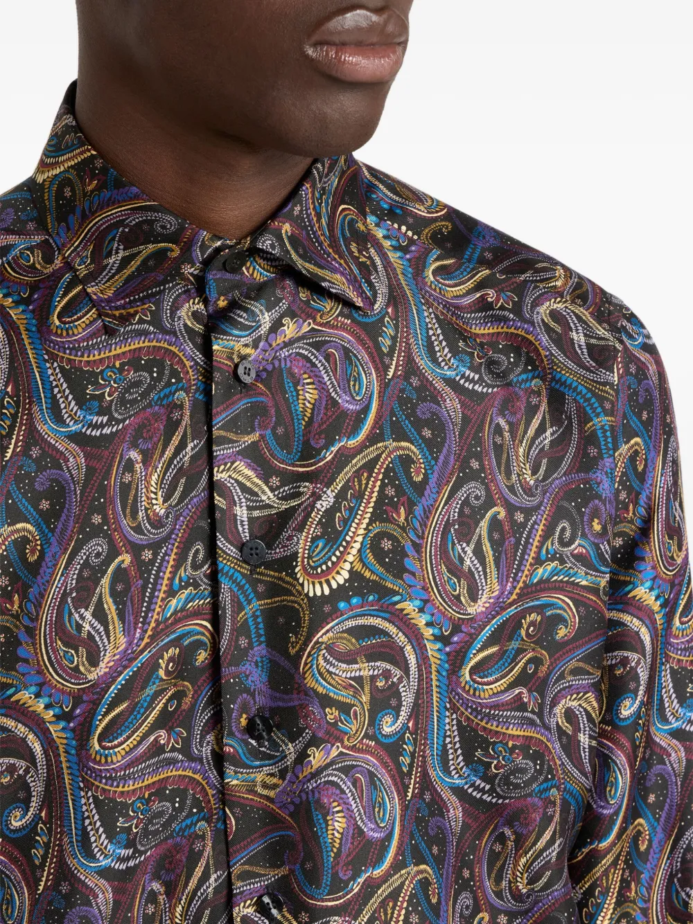 ETRO Overhemd met paisley-print Zwart