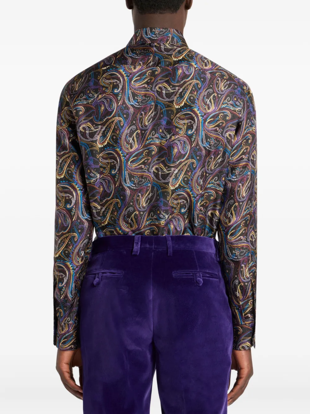 ETRO Overhemd met paisley-print Zwart