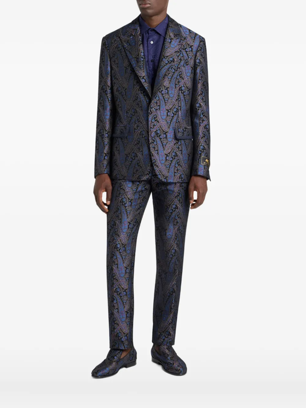ETRO Overhemd met paisley-patroon en jacquard - Blauw
