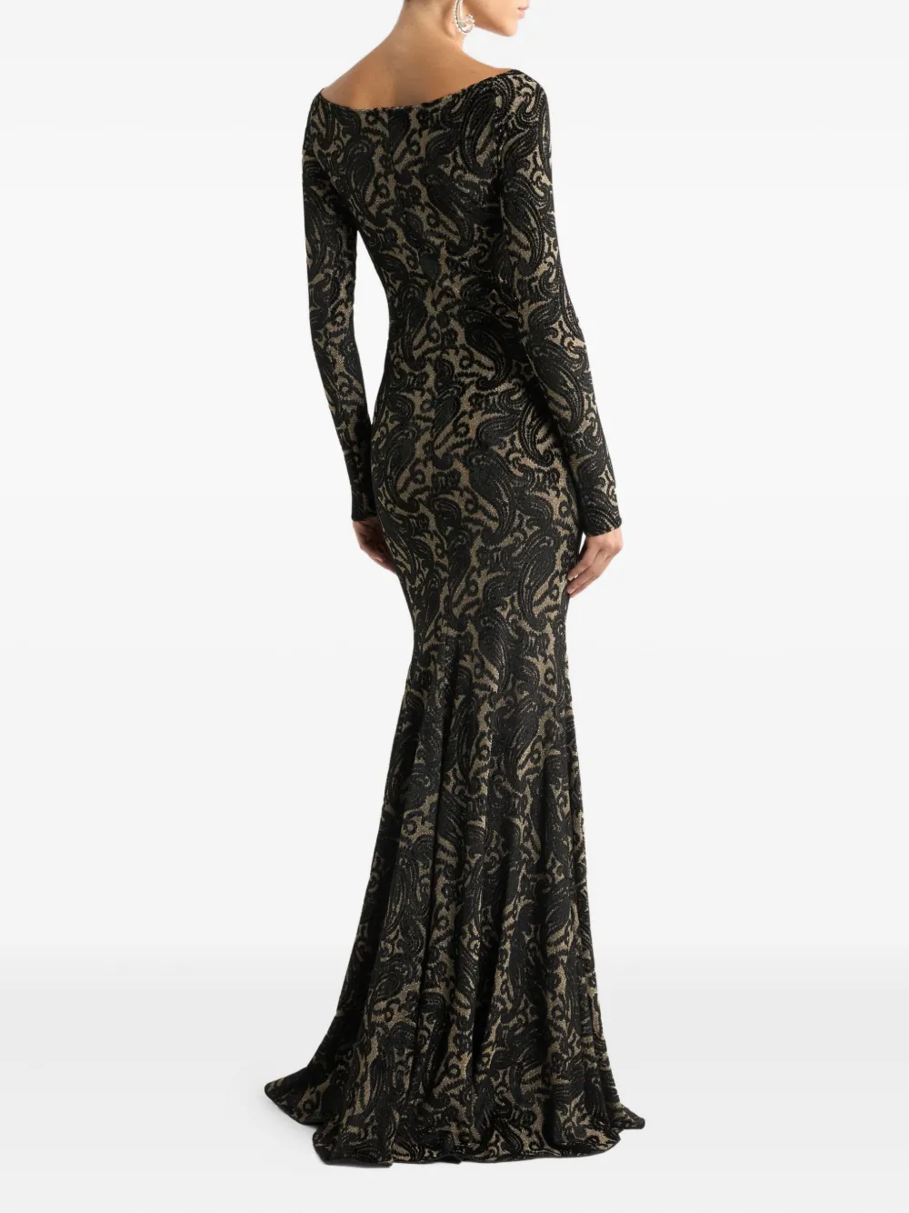 ETRO Maxi-jurk met paisley-jacquard Zwart