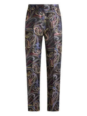 Etro Jacquard Floral-paisley Cigarette Women Trousers