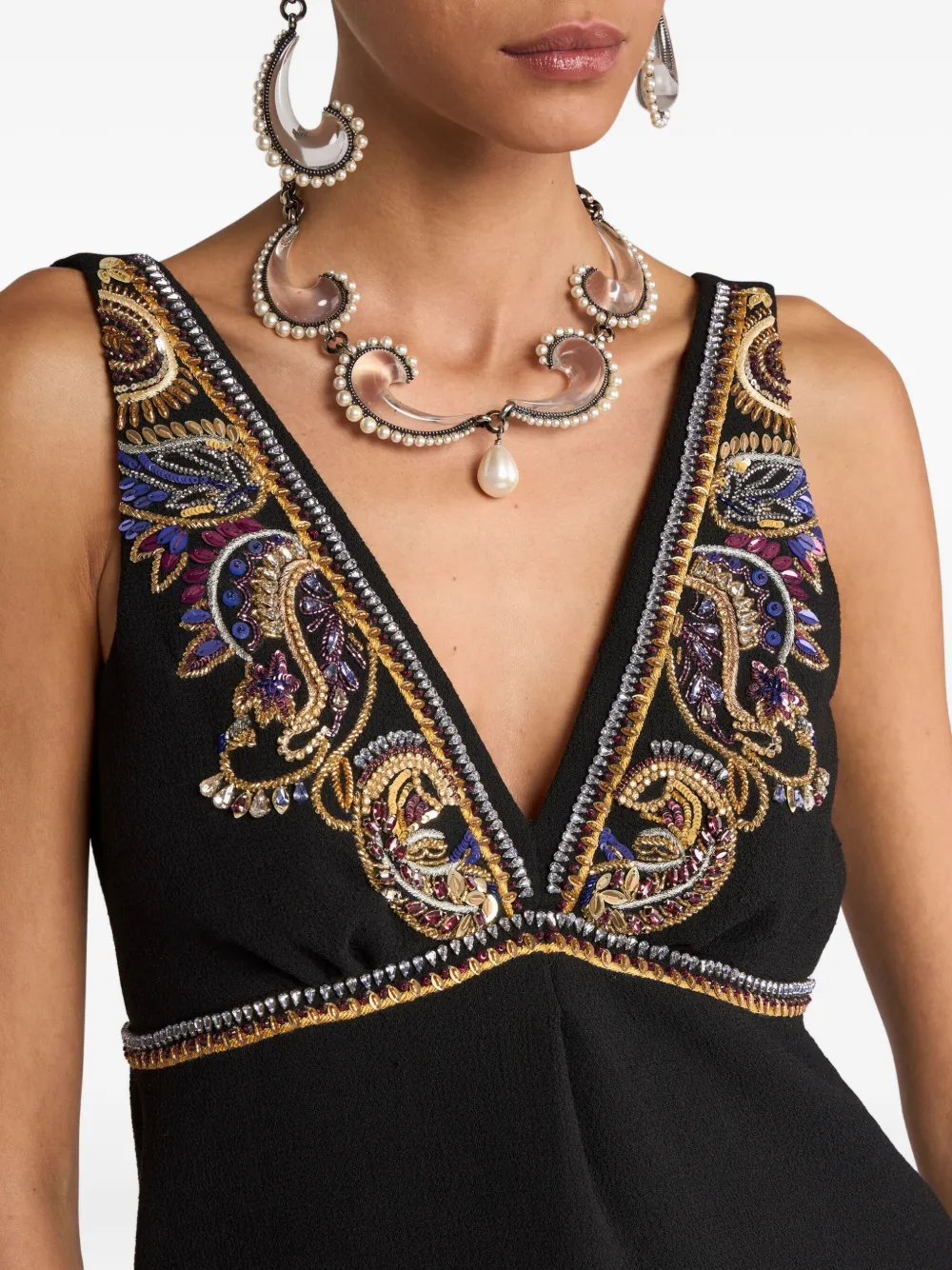 ETRO Mouwloze mini-jurk Zwart