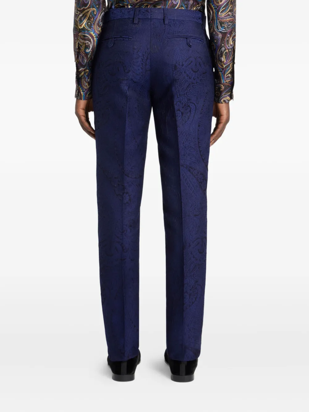 ETRO Broek met paisley-patroon Blauw