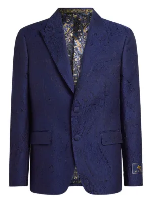 ETRO フローラル シングルジャケット | ブルー | FARFETCH JP