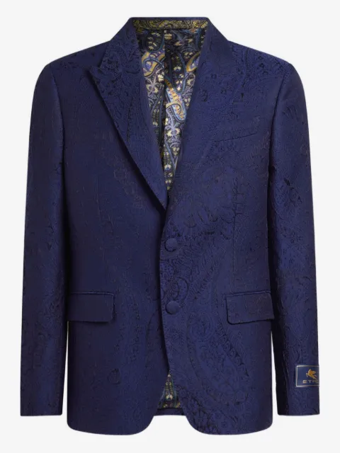 ETRO jacquard paisley single-breasted jacket