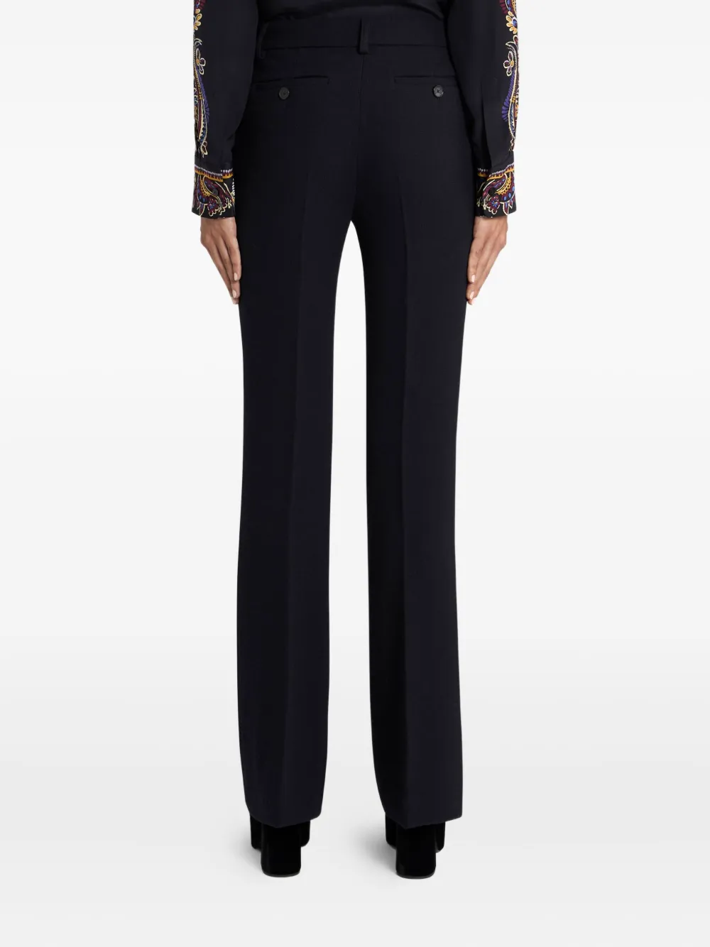 ETRO Wollen broek met paspelzakken Zwart