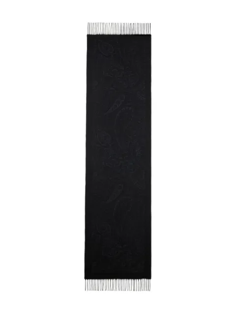 ETRO wool jacquard scarf with floral Paisley motif