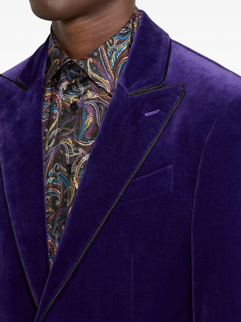 ETRO Blazer met enkele rij knopen Paars