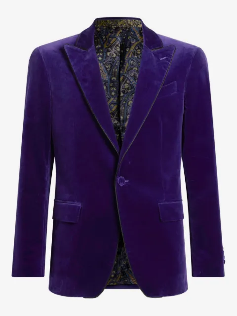 ETRO blazer con forro en contraste y botones