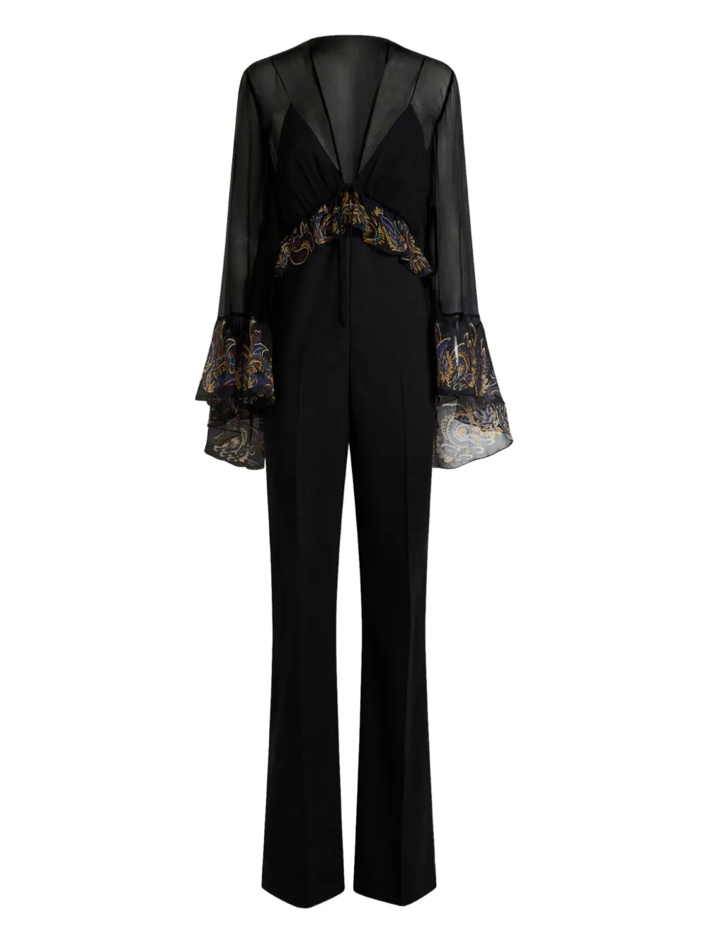 Etro Flared Sleeves Jumpsuit In Black