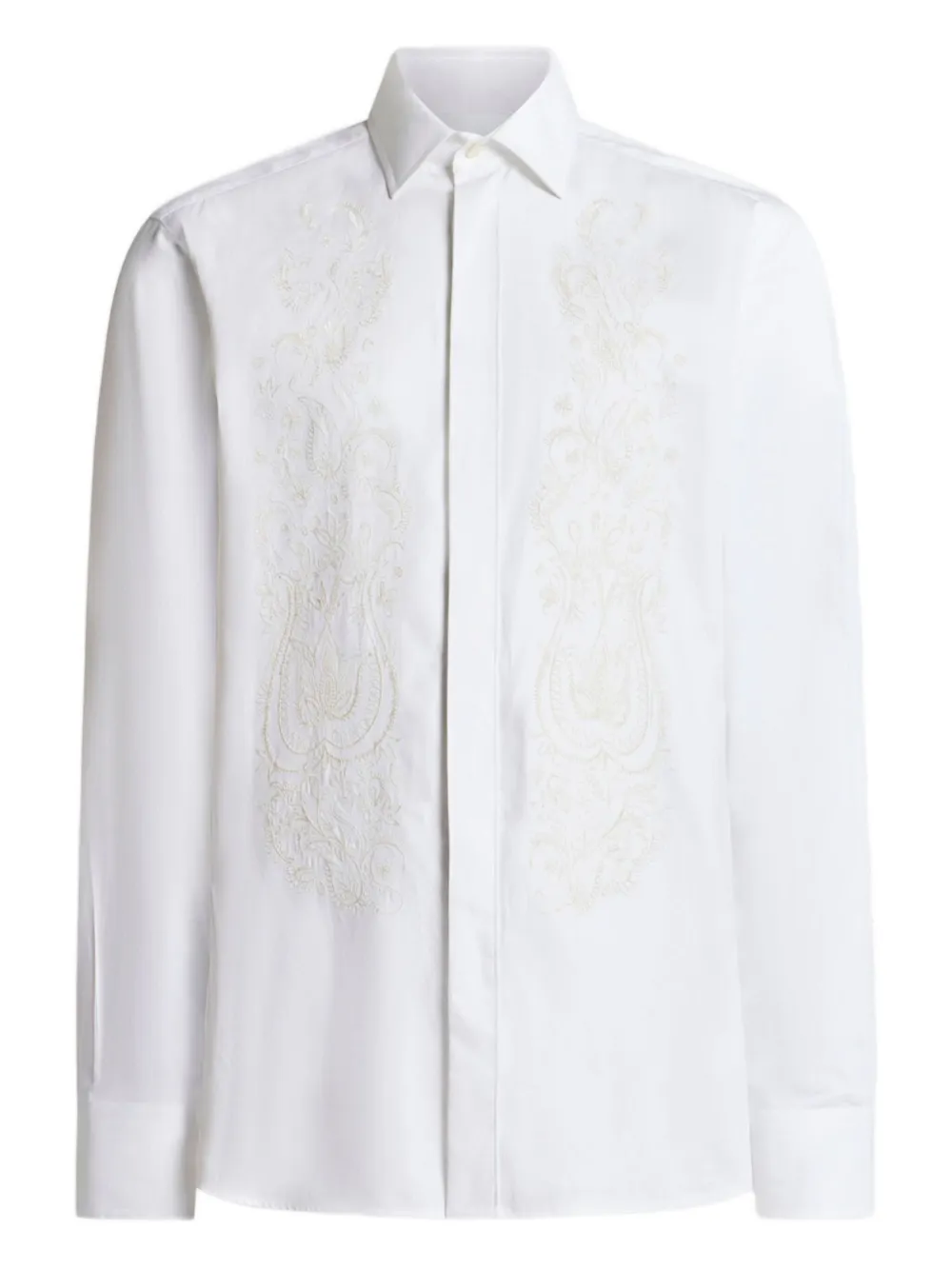 ETRO camisa con bordado de cachemira | blanco | Image 1