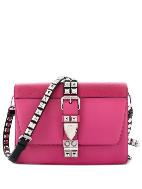 Prada Pre-Owned Elektra Shoulder Bag Studded Leather Small crossbody bag
