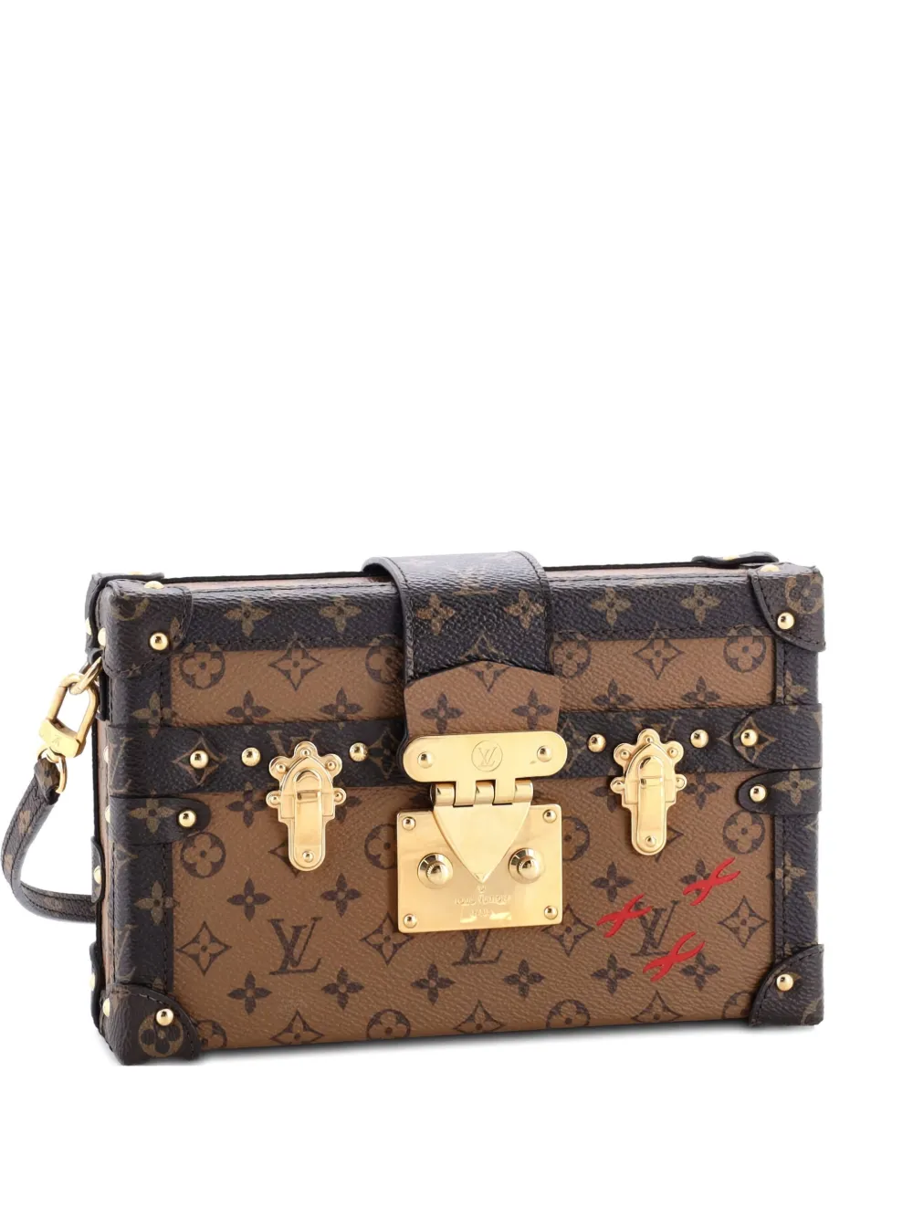 Louis Vuitton Pre-Owned Petite Malle Handbag Reverse Monogram Canvas