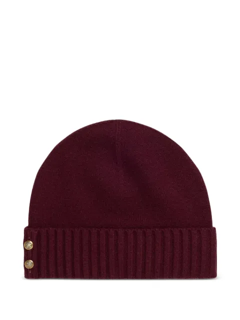Lauren Ralph Lauren ribbed button beanie hat
