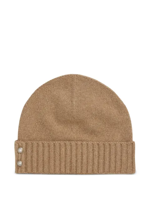 Lauren Ralph Lauren ribbed button beanie hat