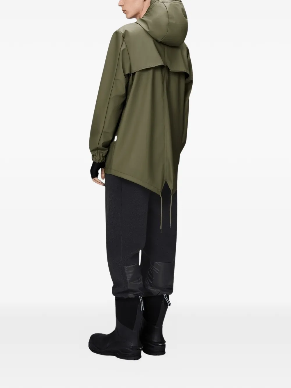  Rains Fishtail Hooded Coat - Green 