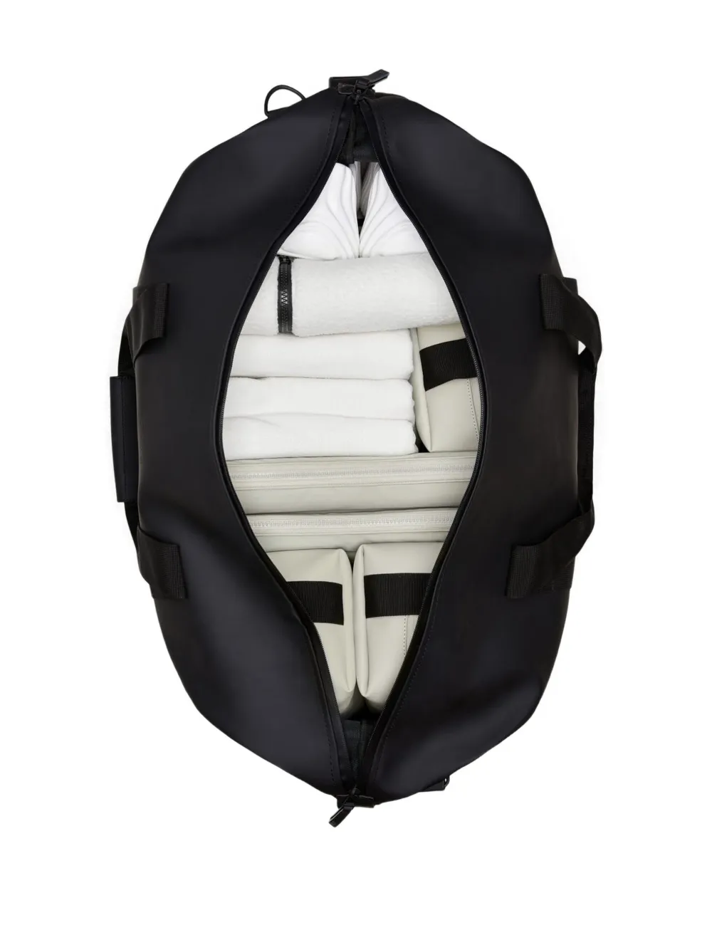 Rains Hilo handl-wrap holdall bag Zwart