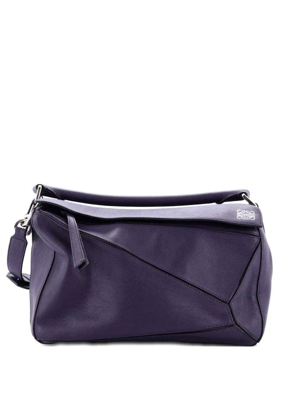 Loewe Pre-Owned Puzzle Bag Leather Medium shoulder bag - パープル Loewe Pre-Owned Puzzle Bag Leather Medium shoulder bag - パープル