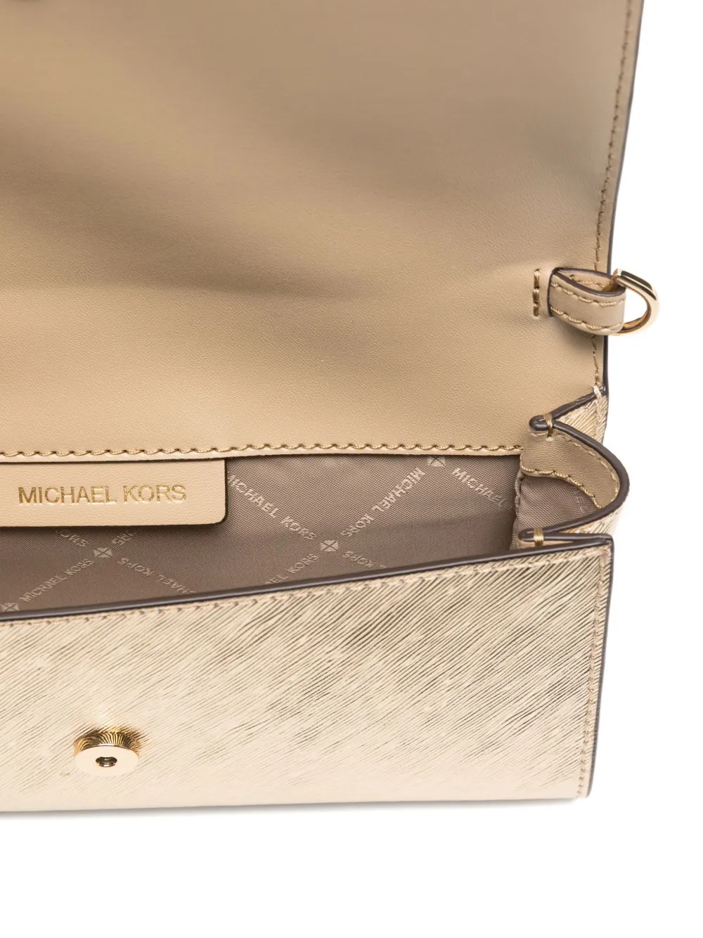 Michael Kors Grote clutch met kettingband Goud