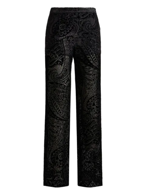 ETRO velvet floral trousers