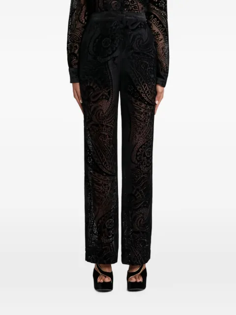 ETRO velvet floral trousers