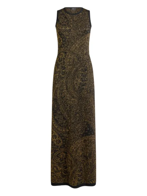 ETRO sleeveless paisley motif maxi dress