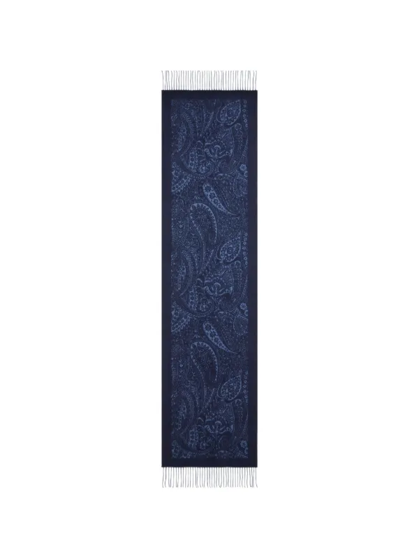 Etro Paisley Jacquard Scarf in Blue