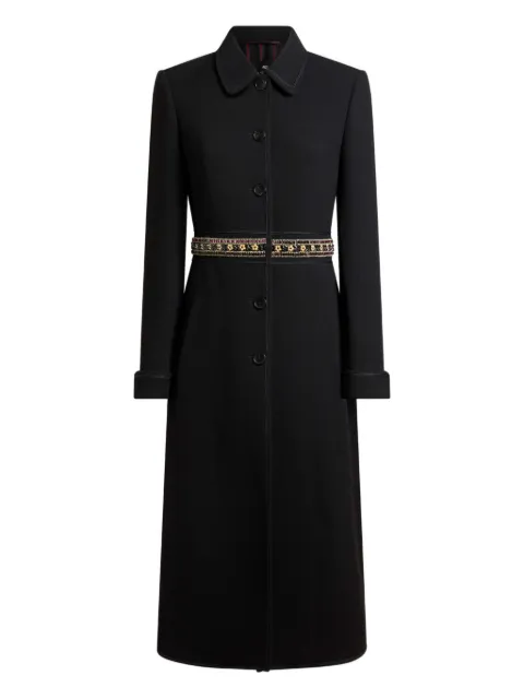 ETRO jewel-embellished wool coat