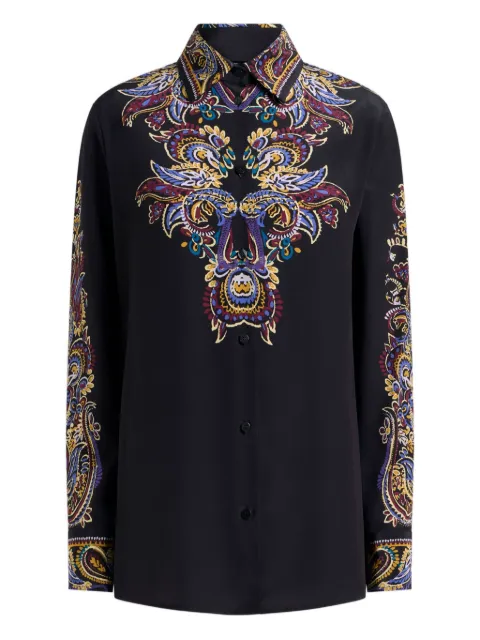ETRO pointed collar silk shirt