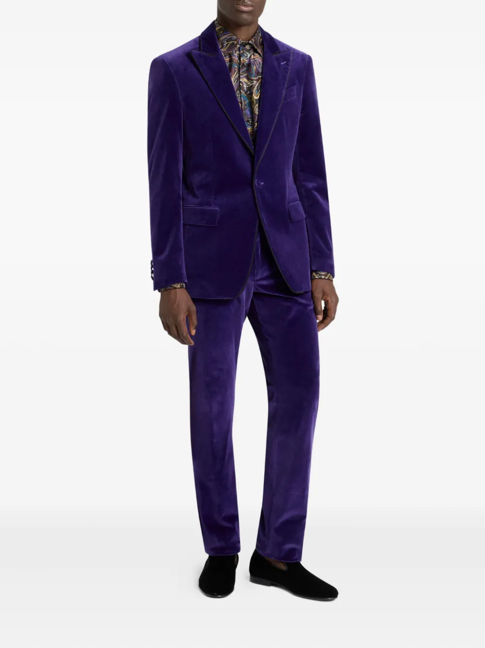 ETRO pantalon de tailleur en velours à design stretch | Pantalons de costume | Image 2