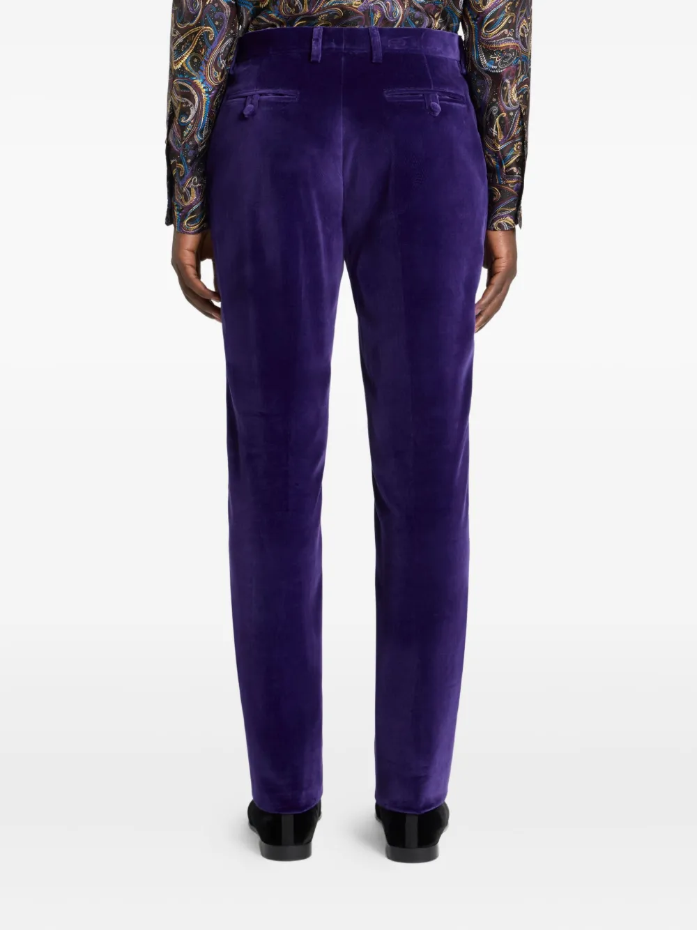 ETRO Fluwelen stretch pantalon Paars