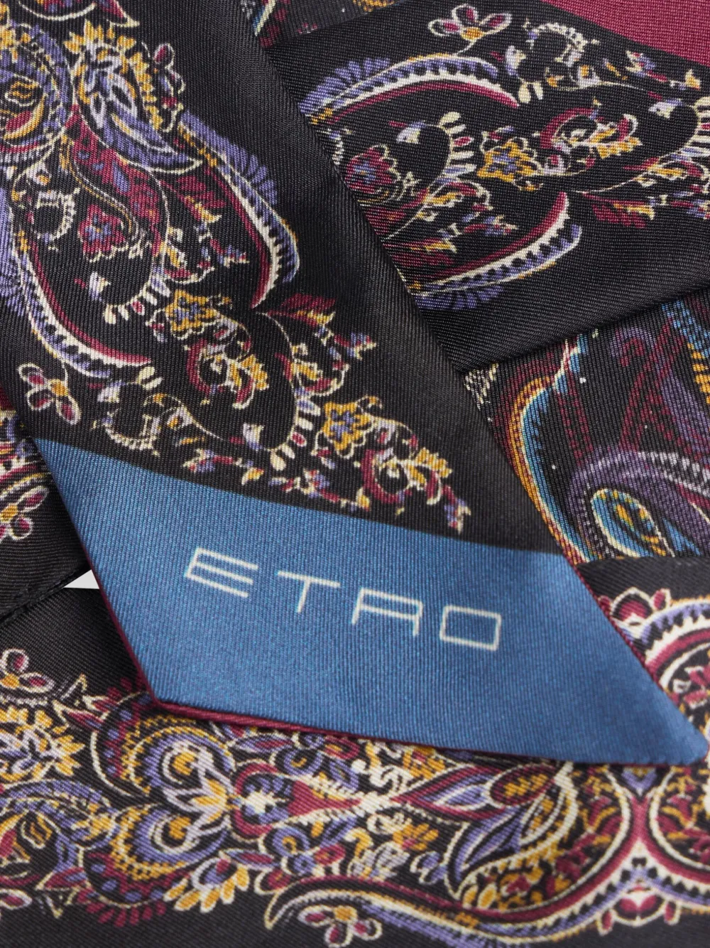 Etro Paisley Foliage Silk Scarf In Multi