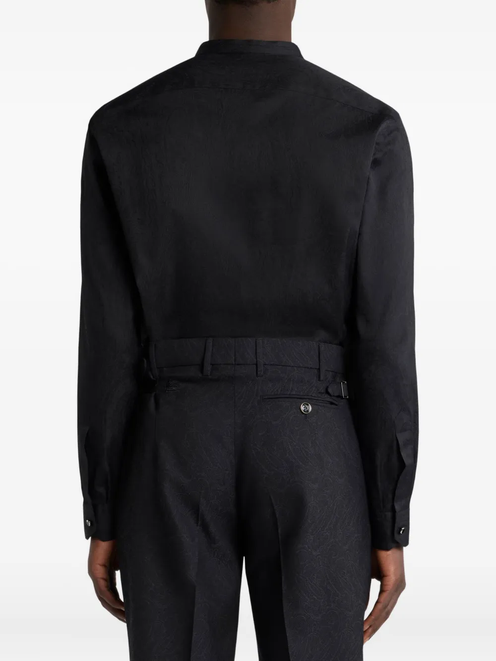 ETRO Overhemd met paisley-patroon en jacquard Zwart